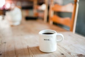 coffee mug on a table